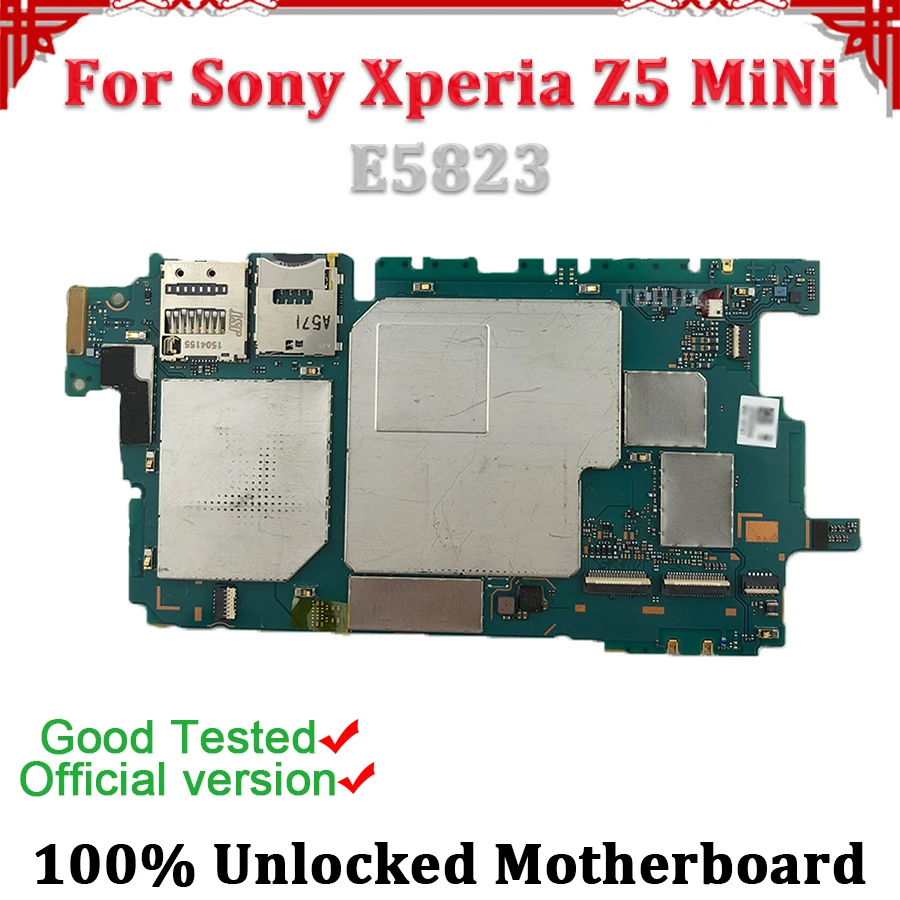 TDHHX разблокированная полная рабочая материнская плата, Логическая плата для Sony Xperia Z5 мини E5823 материнская плата с системой Android