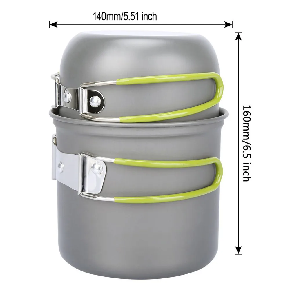 SJ-Maurie acampar al aire libre senderismo Picnic de utensilios de cocina de vajilla de cocina herramienta olla Pan estufa de utensilios de cocina