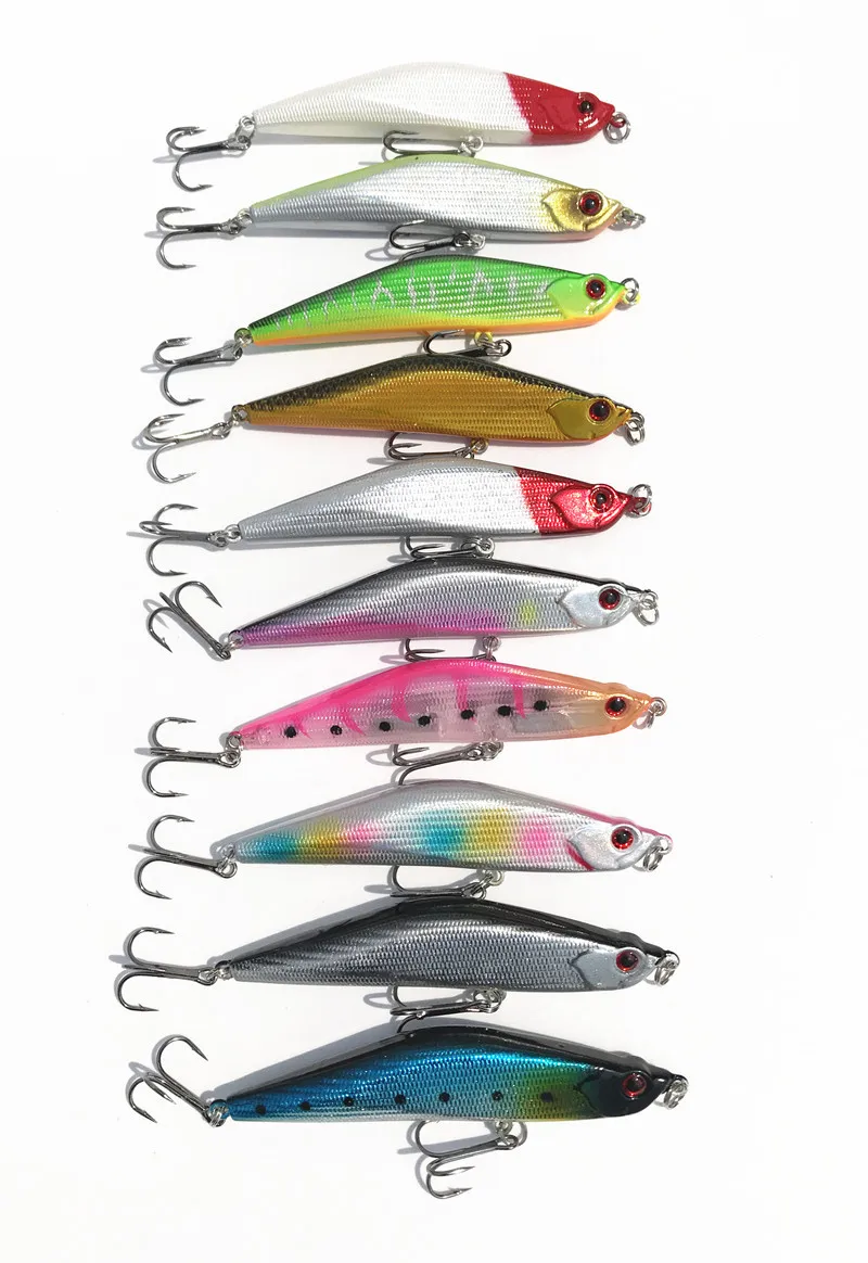 Isca de Graves Fundição Longa Pesca Afundando Lápis Artificiais Pegar Isca Dura 8.5cm - 15g Lote 10 Peças 1 Fundição longa pesca afundando lápis isca de