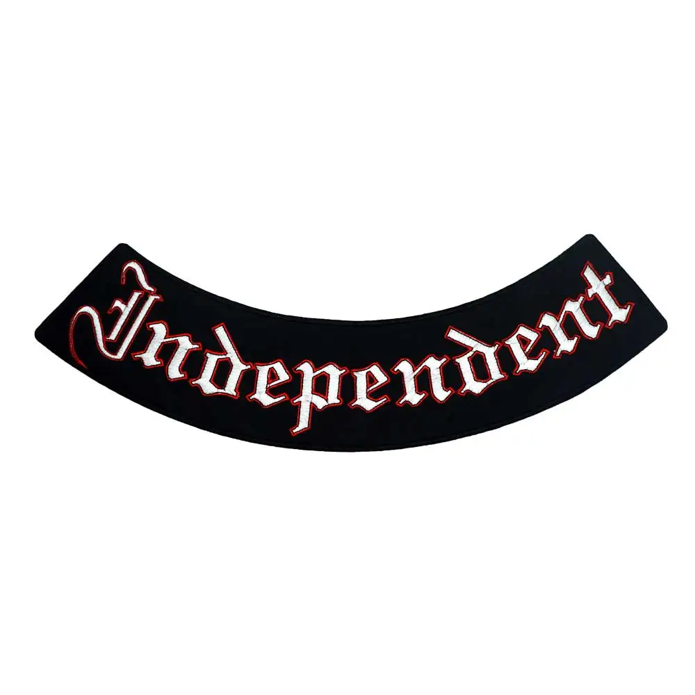 

Independent Biker Lower Patch Embroidered Applique Sewing Label punk biker Patches Clothes Stickers Apparel Accessories Badge