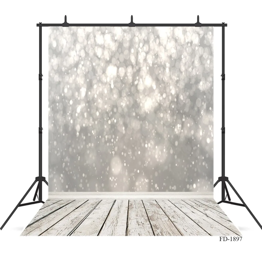 

Shimmer Glitter Wooden Floor Christmas Photography Backgrounds for Photo Booth Child Portrait Vinyl cloth Backdrops Photophone
