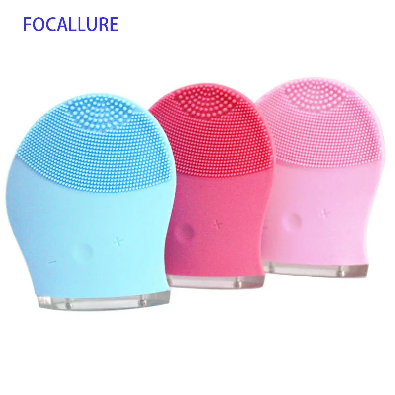 Electric Face Cleanser Vibrate Pore Clean Silicone Cleansing Brush Tool