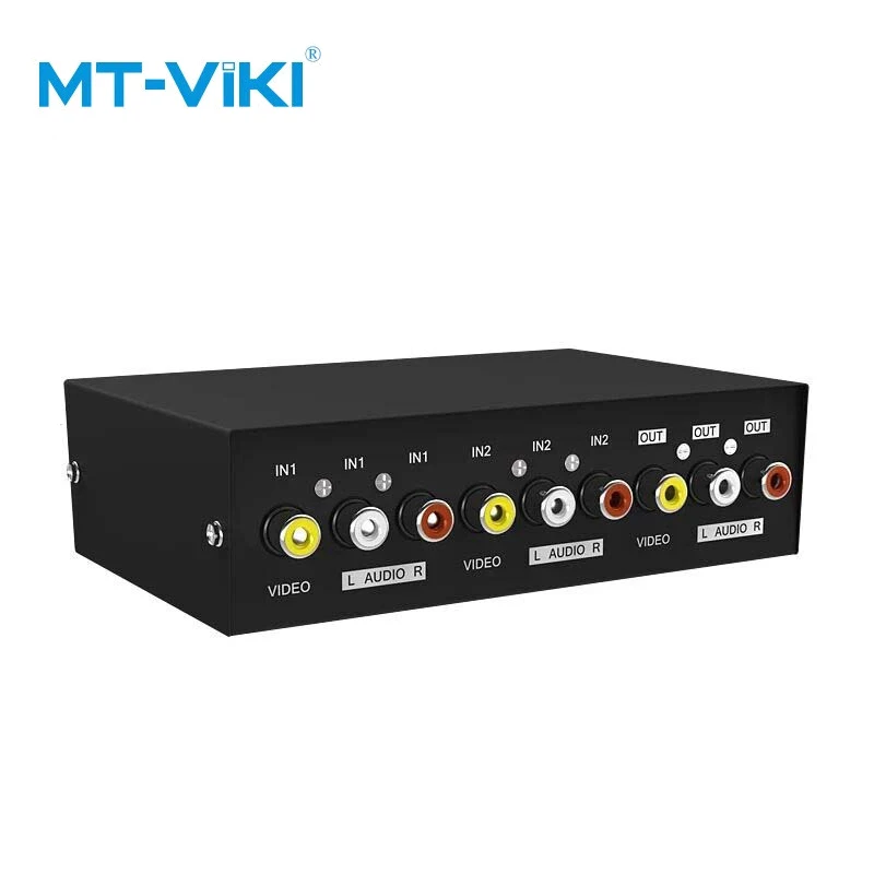 MT-VIKI 2-портовый av-переключатель аудио-видео переключатель ручные переключатели