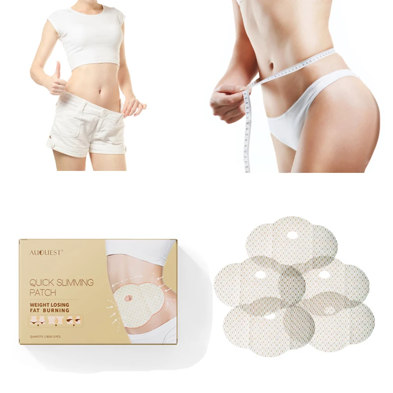 

5Pcs AuQuest Fast Quick Slimming Patch Create Perfect Body Patch Abdomen Slimming Fat Burning Navel Stick Lose Weight Slimer Kit