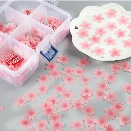Съедобная Вафля Бумажные цветы для торта Леденцы украшения olea comestible японский сакура торты украшения инструменты - Цвет: B