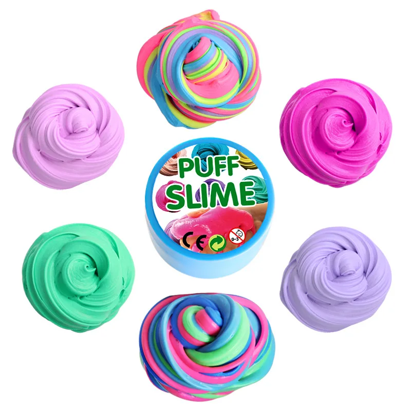 

SIMCASTLE Fluffy Foam Clay Slime DIY Soft Cotton Slime Ball Kit No Borax Education Craft Toy Antistress Kids Toys for Children