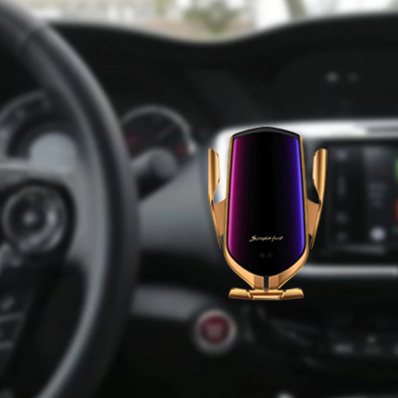 R1 автоматическое зажимное автомобильное беспроводное зарядное устройство 10 Вт