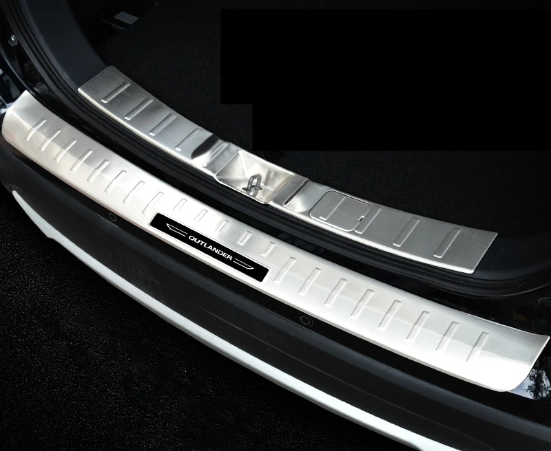 Для Mitsubishi Outlander 2013 2017 нержавеющая сталь внешний интерьер задний багажник бампер