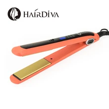 HairDiva плоский утюжок Nano Шелковый выпрямитель для волос Plancha De Pelo коралловый красный тканый керамический утюжок для укладки