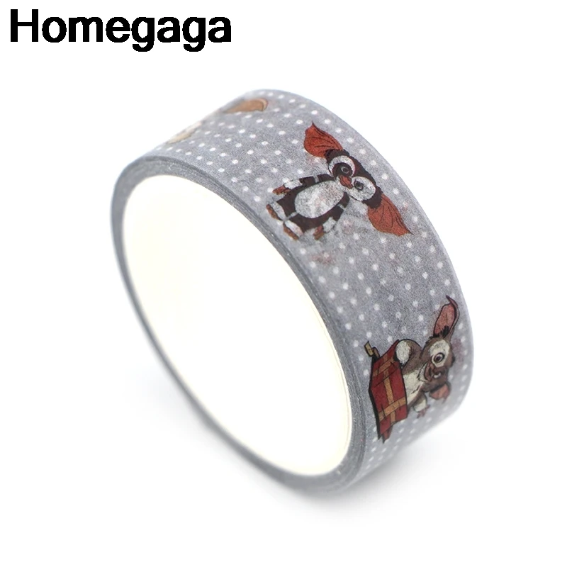 10pcs/lot Homegaga Characters Gremlins Gizmo decoration album Washi tape diy Scrapbooking Adhesive Masking Printed sticker D2210