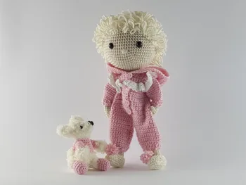 

crochet toys amigurumi doll pig rattle model number XG041217