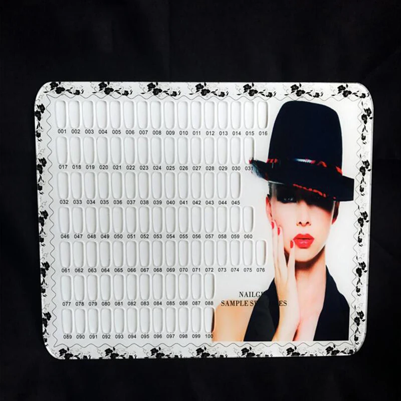 

100 Colors Nail Tips Display Board Tool Set Inlaid Acrylic Nail Showing Shelf Cards Manicure Nail Art Tools Kit