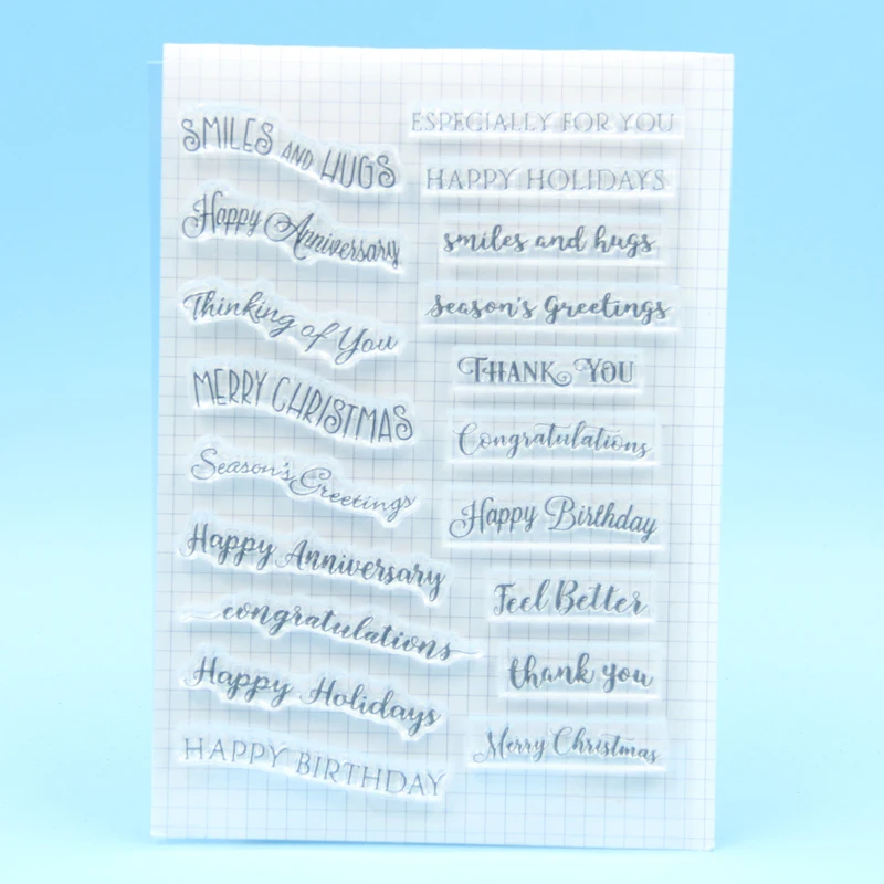 

Sentiments Transparent Clear Stamp for DIY scrapbooking/Card Making M12