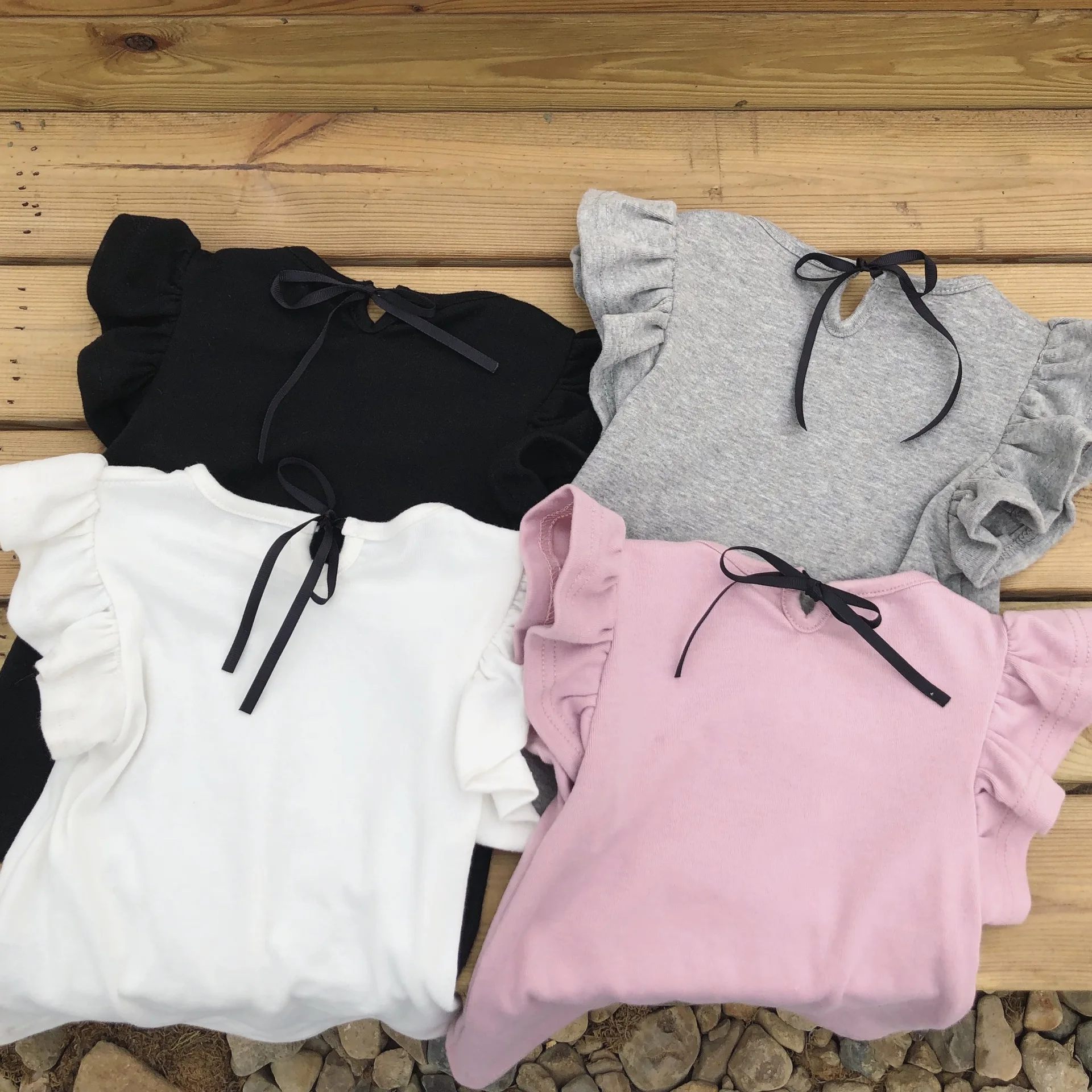 

Kids Clothes 2019 new summer O-neck Children Clothing Pure color Sleeveless Tshirt 1-5 years Baby Girl Clothes