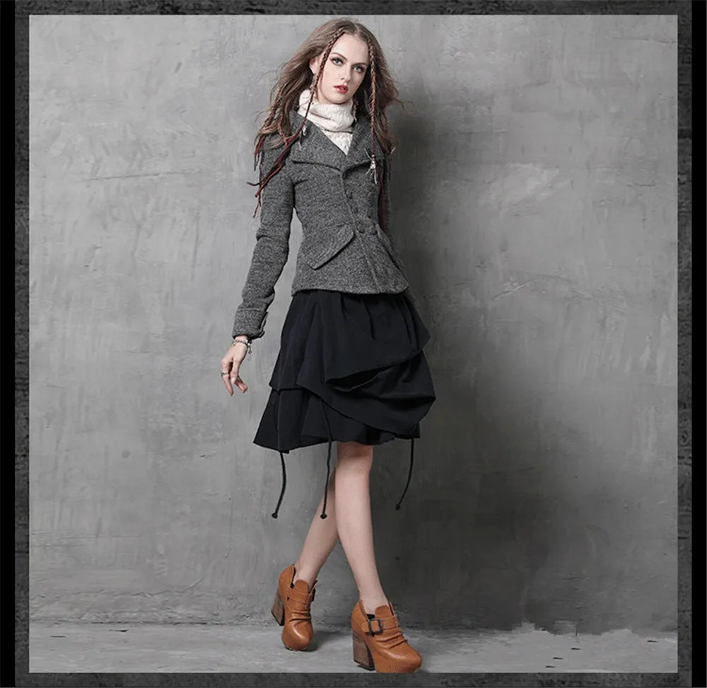 Vintage Slim Winter Women Coat Thick Wool Warm Coat Women Cashmere Warm Jacket Female Open Stitch Office Coats 0.9Kg Weight (12)