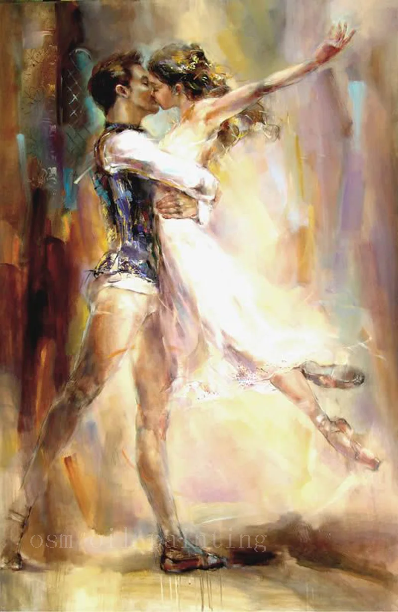 Top Artist Handmade Modern Abstract Portrait Figure Draw Wall Art Decor Sexy Couple Dancer Kisses Knife Oil Painting on Canvas Top Artist Handmade Modern Abstract Portrait Figure Draw Wall Art Decor Sexy Couple Dancer Kisses Knife Oil Painting on Canvas
