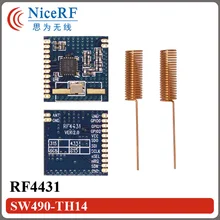 4 шт. низкая стоимость 470 МГц Si4431 чип FSK RF беспроводной модуль приемопередатчика+ 4 шт. пружинная антенна