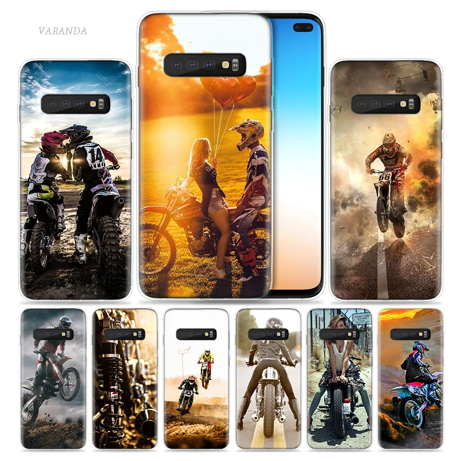 

Motocross Moto Cross Dirtbikes Case for Samsung Galaxy S8 S9 S10 5G S10e S7 Note 8 9 10 J4 J6 Plus J5 J8 2018 J3 Soft Phone Bags