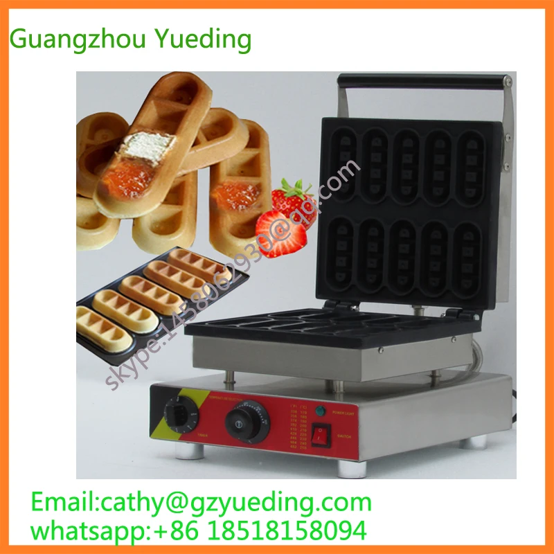 

Hot Sale Electric 10 pcs Bar waffle stick maker mini lolly caramel bar waffle maker with CE certifications