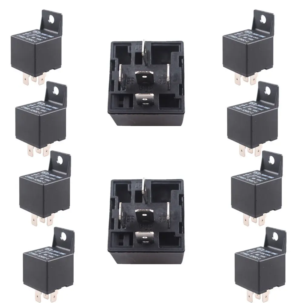 EE support 10Pcs Car Automotive Truck Motor 12V 12 Volt DC 40A AMP SPDT Relay 5Pin XY01in Car