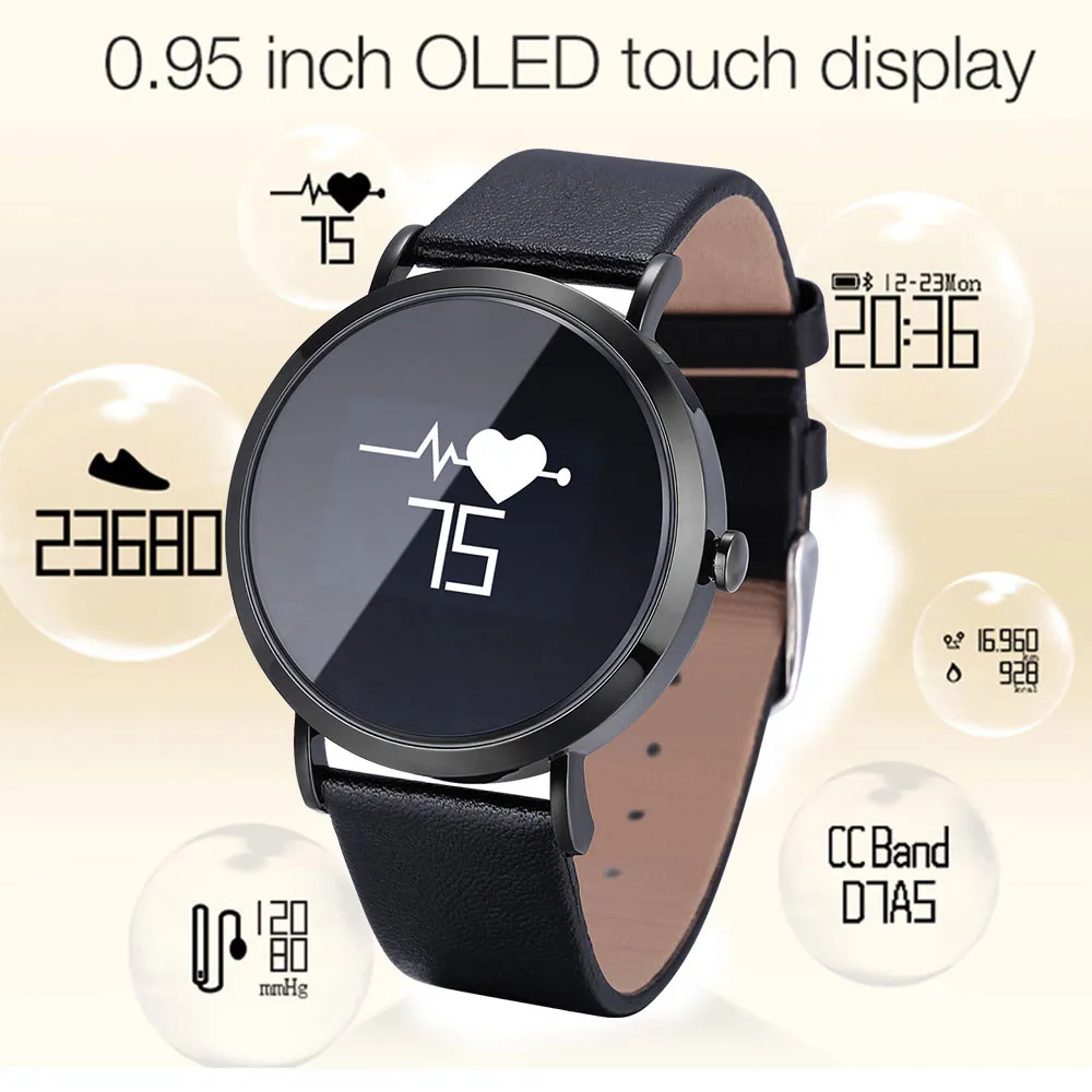 

Stylish design Fitness Modes Exercise Heart Rate Pedometer Smart Watch with Multiple APP languages for :Android 4.4 & above,iOS