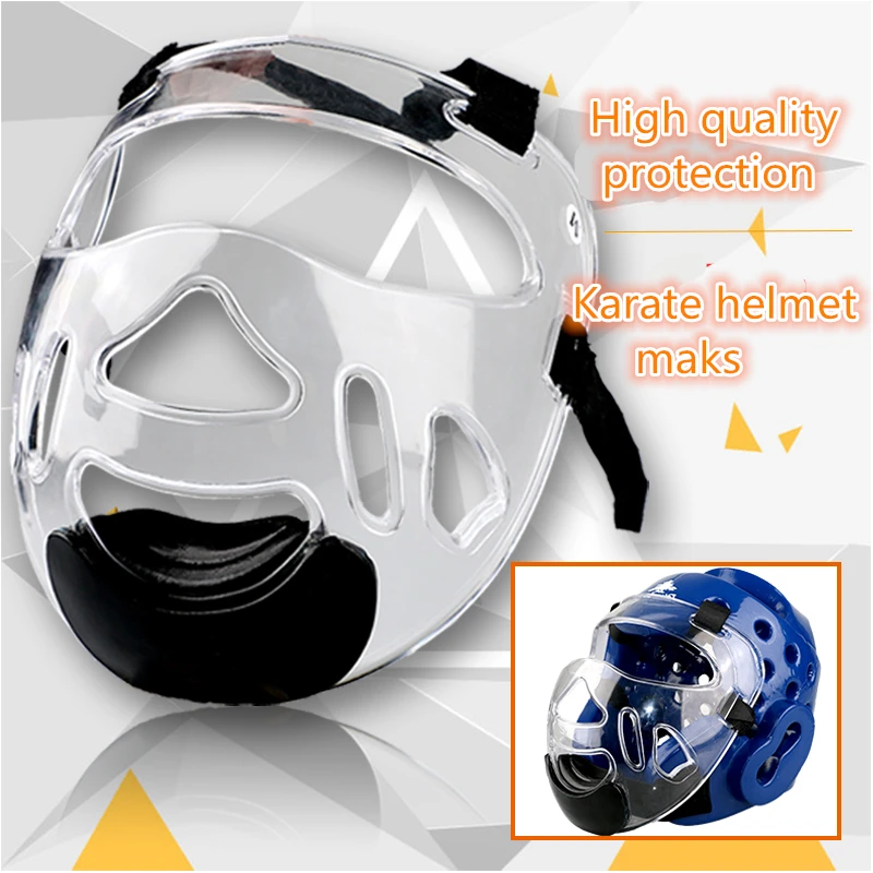 High quality karate Helmet mask TKD headgear Detachable Mask MMA