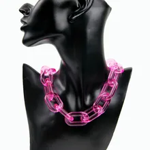 Новинка, массивное большое Колье, Ожерелье Bijoux Behemian, акриловая цепочка, ожерелье, s& Кулоны, Модные женские ювелирные изделия