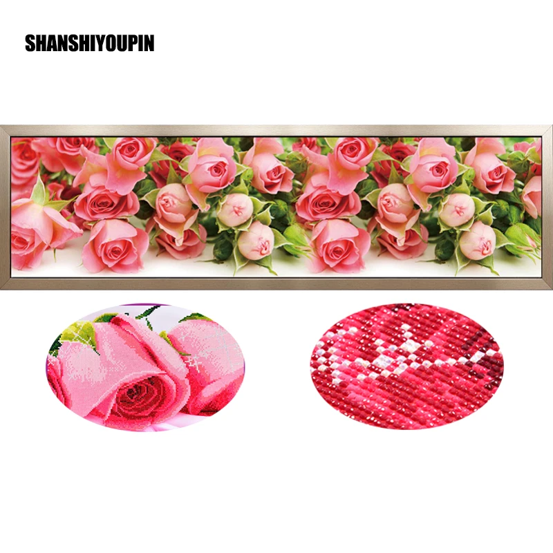 

5D DIY Diamond Painting Flowers Rose Cross Stitch for Diamond Embroidery Diamond Mosaic Decorative Paintings Pictures 170X50CM