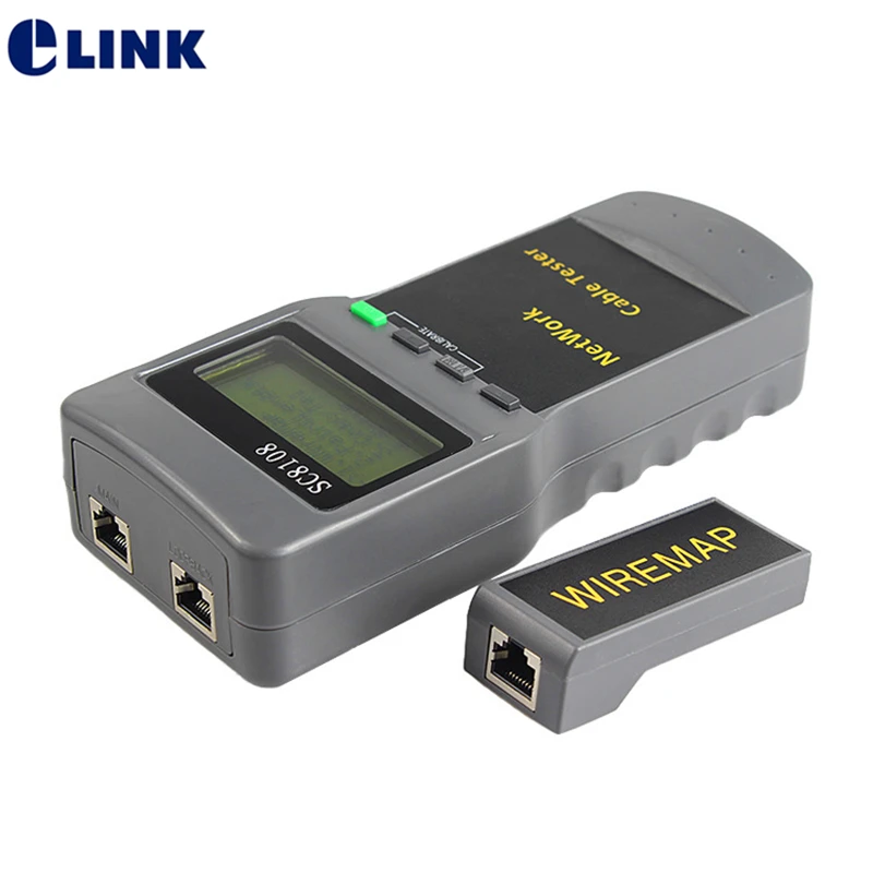 Кабельный трекер C8108 CAT5 RJ45 тестер сетевого кабеля измеритель длины дальномер