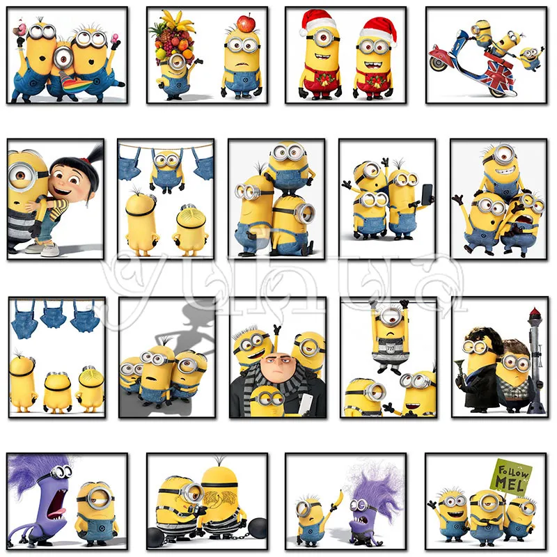 

5D DIY Diamond painting Cartoon minions Full Square Diamond embroidery Disney girl Cross stitch Full Round Diamond mosaic robot