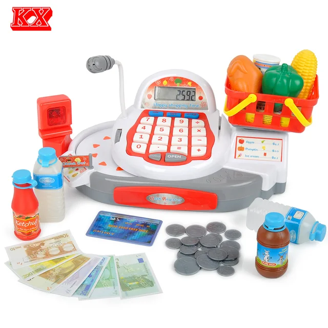 Children Groceries Toys Supermarket Cash Register with