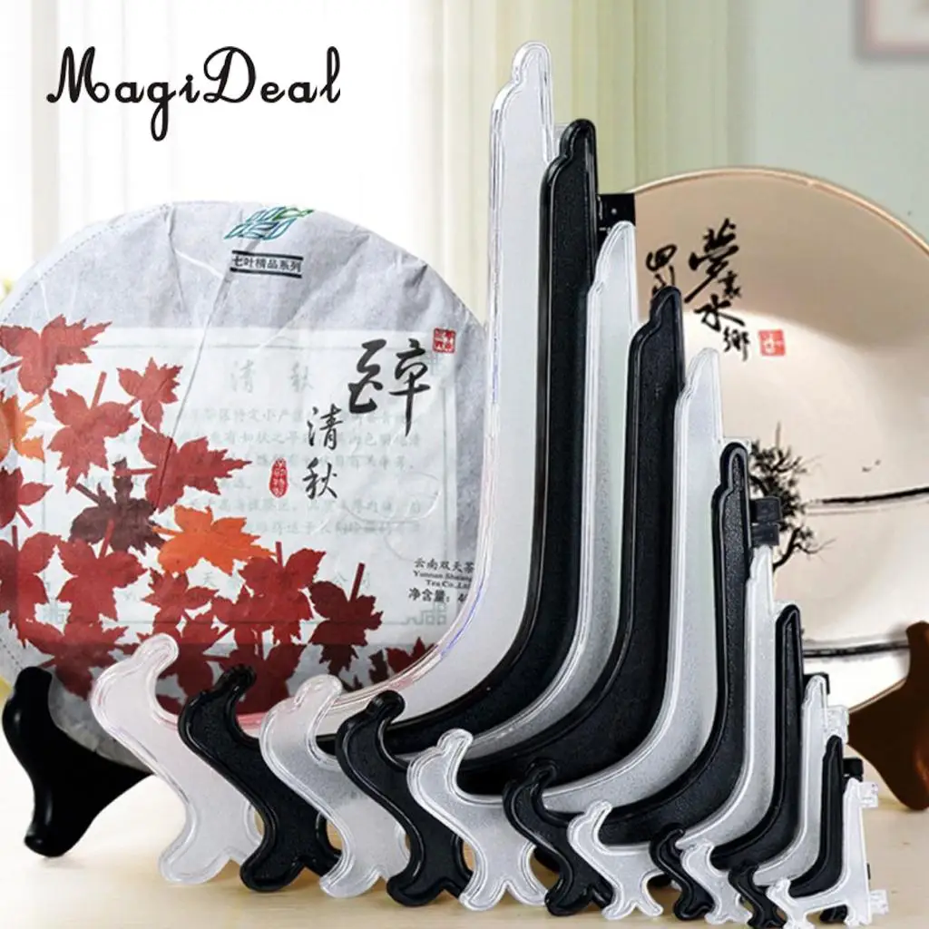 5pcs 4''-12'' Display Stand Black Easels Plate Display Photo Holder Stand Displays Picture Frames Cookbooks Decorative Plates