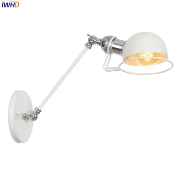 

IWHD Iron Rocker Arm LED Wall Lamp Vintage Loft Fixtures Industrial Wandlamp Nordic Lights For Home Applique Murale Luminaire