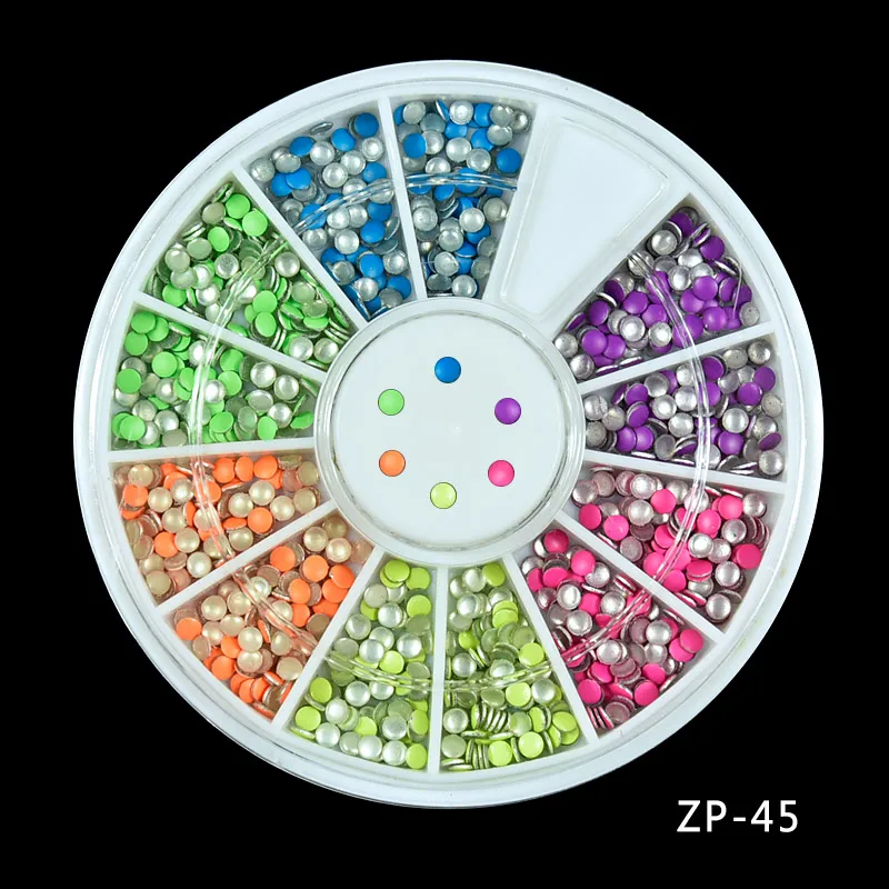 

Hot Sale Beautiful 2mm Neon Circle Metal Studs Gem Rhinestone 3D Nail Art Wheel FREE WAX PENCIL (6colors.....)
