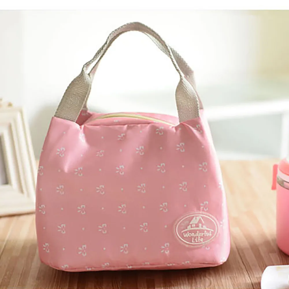 

2PCS Storage Bag Insulated Cold Canvas Stripe Picnic Carry Case Thermal Portable Lunch Bags Saving Space Bags Organizer Outdoor
