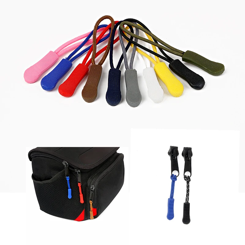 New 10pcs 14 Colors Cord Zipper Pull Strap Lariat For DIY PVC Zipper