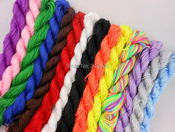 

Macrame 14 Rolls 1.0mm Diameter Jewelry Beading Shamballa Bracelet Nylon Cord Mix Multicolor Chinese Knotting Ropes String