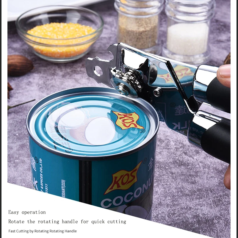 

New Multi-function Stainless Steel Professional Tin Manual Can Opener Craft beer Grip Opener Cans Bottle Opener kitchen gadgets