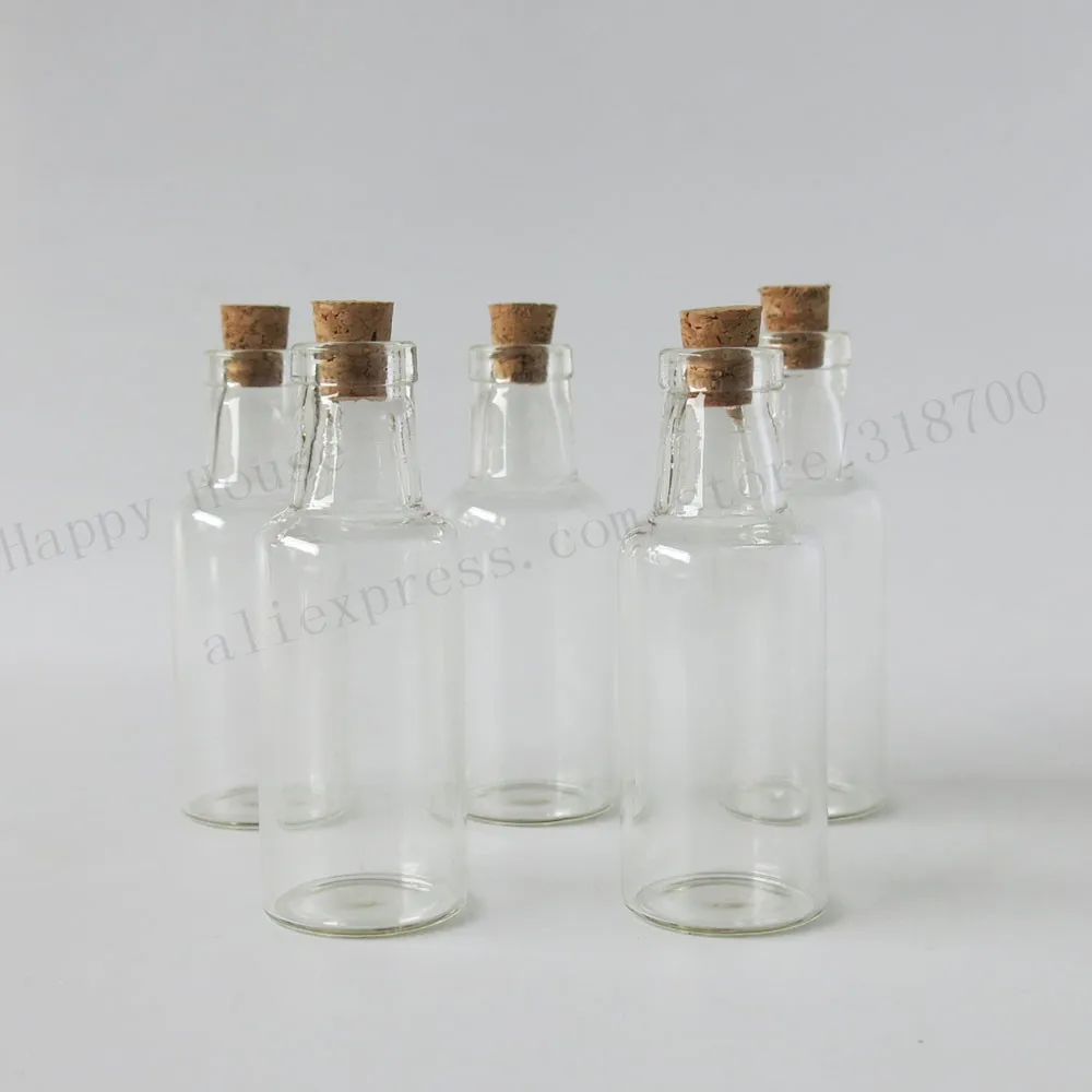100 x 12ml mini clear wishing glass bottle small cork stopper glass sample vial current bottle 3