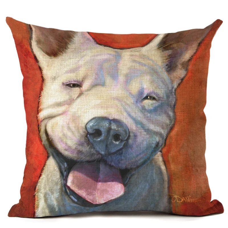 Lovely Puppy Dogs Linen Printed Animals Poodle Cushion Cover Decorative Throw Pillow Covers Beagle Pillowcases Home Decor Pillow Lovely Puppy Dogs Linen Printed Animals Poodle Cushion Cover Decorative Throw Pillow Covers Beagle Pillowcases Home Decor Pillow