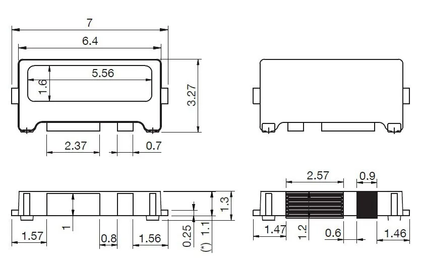 Светодиодный Подсветка кромкой светодиодный серии TS731A 3V 7032 SPBWH1732S1B холодный белый ТВ Применение