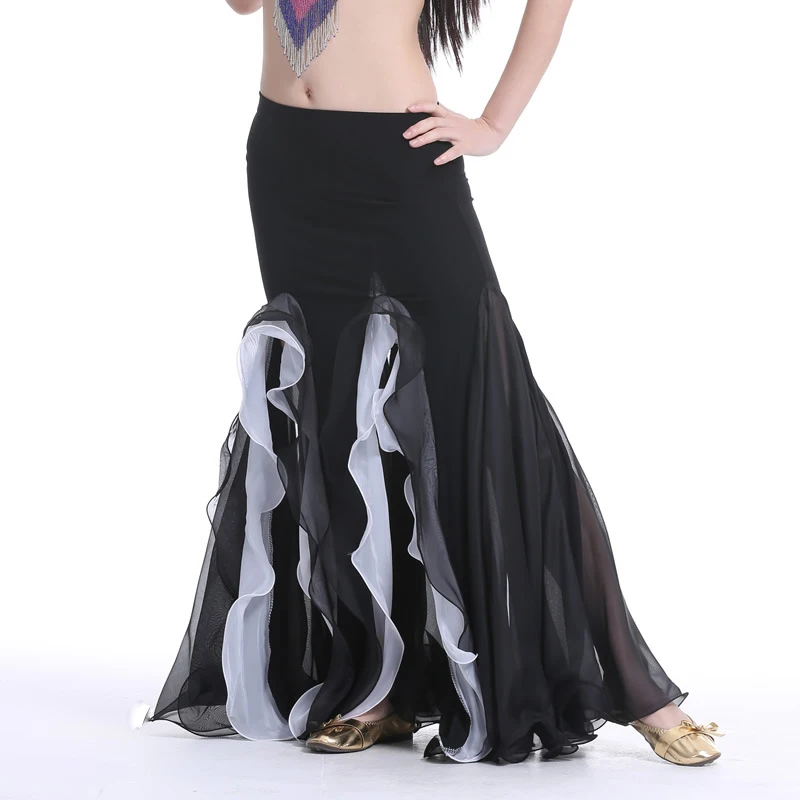 Cheap Dancewear 9 Colors Belly Dancing Clothing Long Fish Tail Skirts