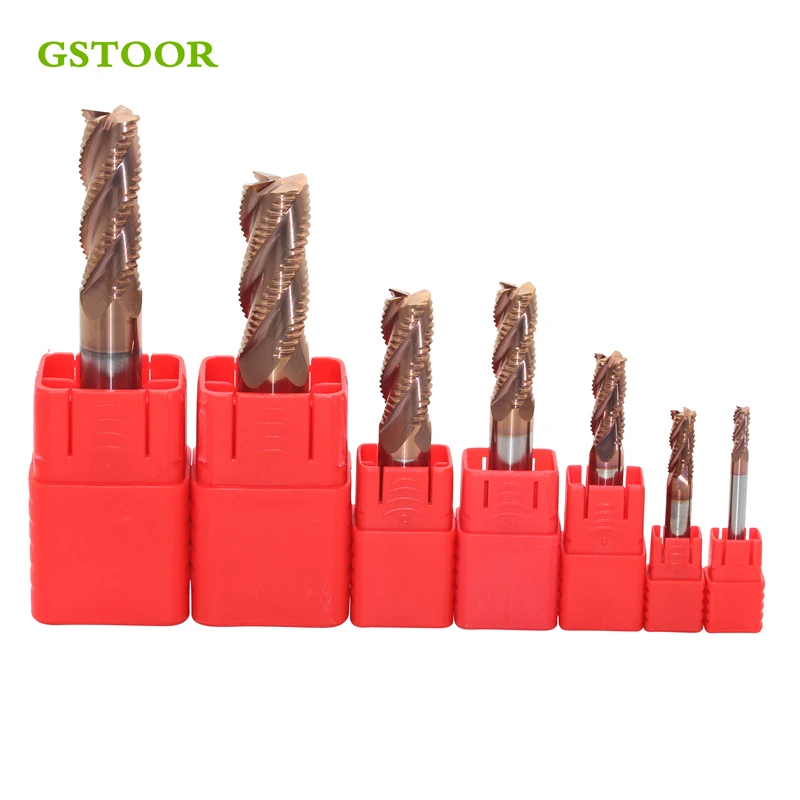 

1pc tungsten-cobalt alloy roughing end mill diameter HRC58 4F rough machining carbide milling cutter