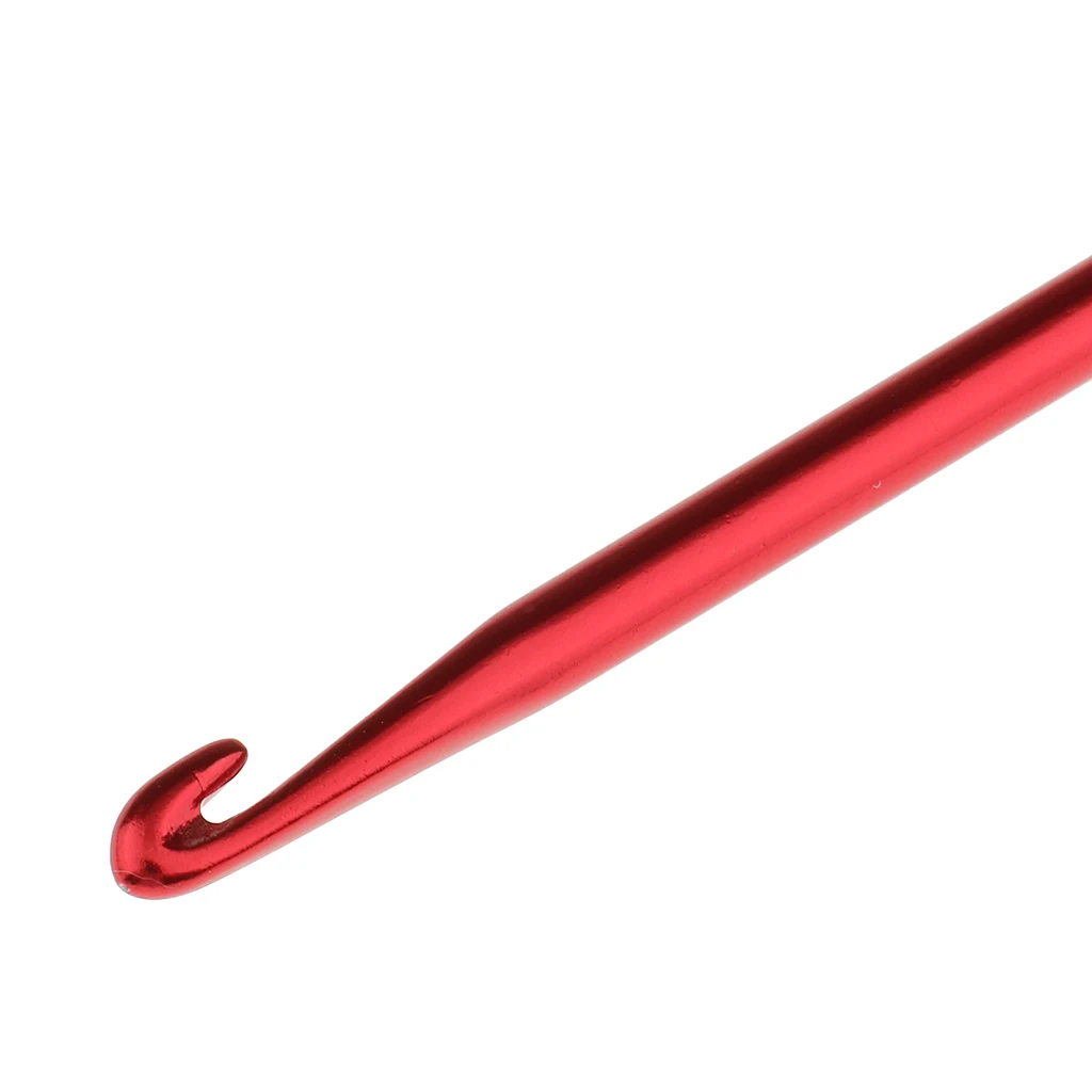 Afghan Aluminium Crochet Hook Knitting Needle Hand Knit Tool With Threading Hole
