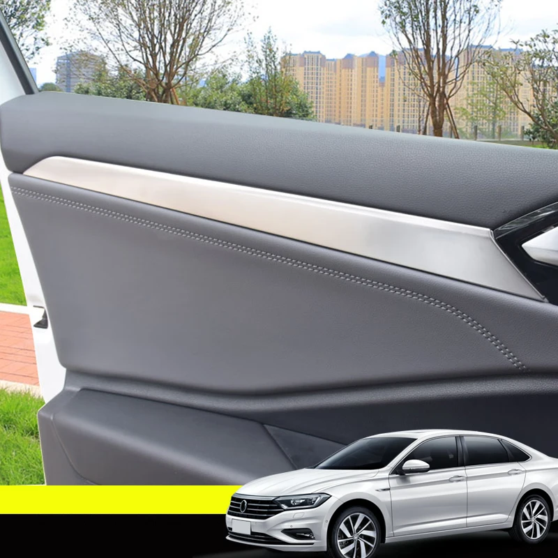 

For VW Volkswagen Jetta 2019 Side Door Interior Partial Frame Decoration Sticker Cover Trim Car Styling