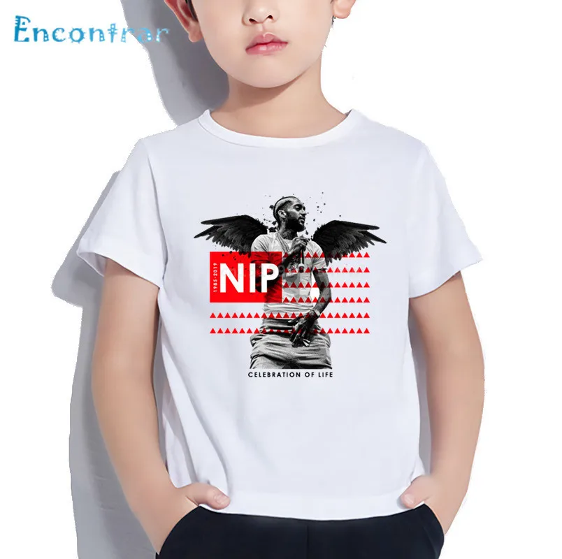 

Rapper Lil Peep Nipsey Hussle Print Kids T shirt Children Hip Hop Fashion Clothes Boy/Girl Summer O-Neck Baby T-shirt,HKP5280