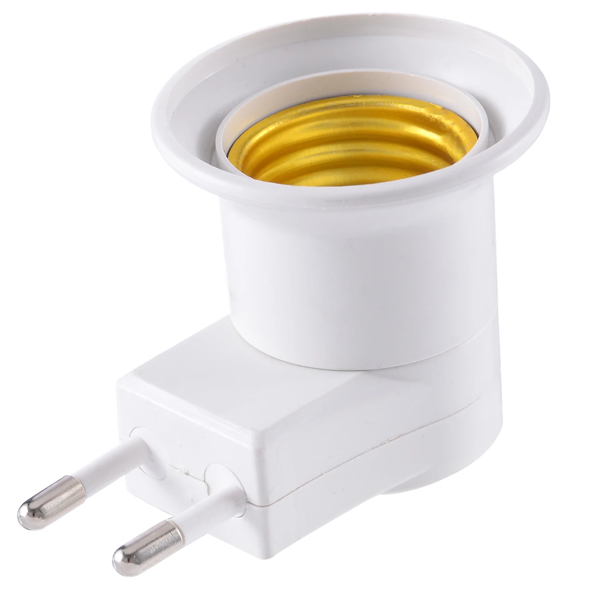 Mayitr EU Plug Lamp Bulb Base Socket Holder E27 LED Light Male Base AC Power 100V-240V  Converter ON/OFF Button Switch