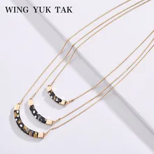 Крыло yuk tak многослойное ожерелье с леопардовым принтом для женщин, уникальный дизайн, модные очаровательные ювелирные изделия, винтажные акриловые чокеры, ожерелье s