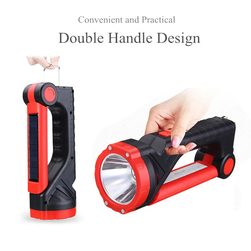 3W-Emergency-Multi-function-Solar-Flashlight-Rechargeable-LED-Light-Lamp-Charging-Powerful-Torch-For-Outdoor-Camping-Hiking 4