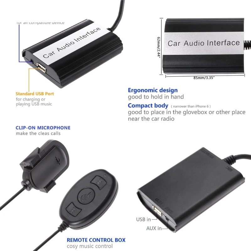 С функциями "Hands Free" и Bluetooth для автомобиля Наборы MP3 музыка AUX автомобильный адаптер для аудио Интерфейс звуков для CD дисков для Volvo HU-series C70 S40/60/80 V40 V70 XC70